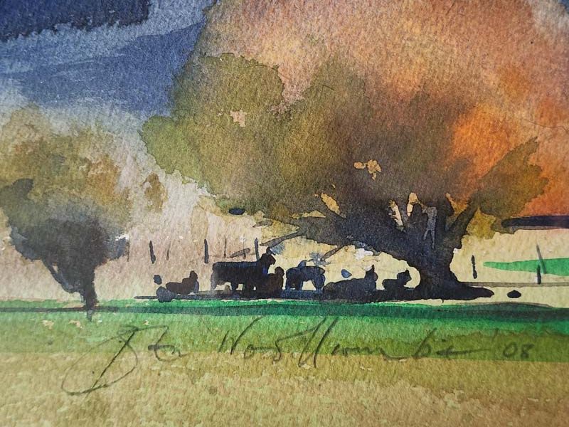 New Zealand Art: Ben Woollcombe Mt Peel & Deer