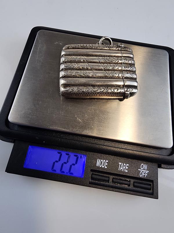 Silver & Gold: Sterling Silver Vesta Case 1907