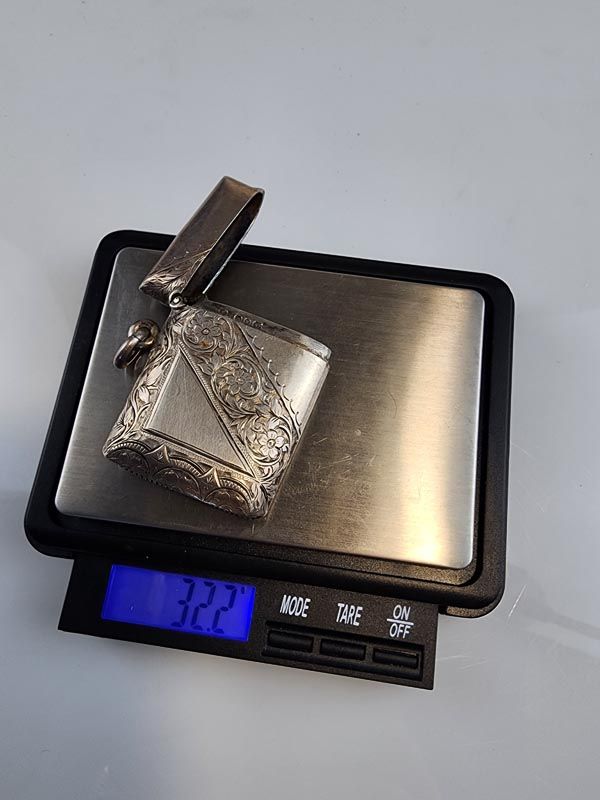 Silver & Gold: Sterling Silver Vesta Case 1898