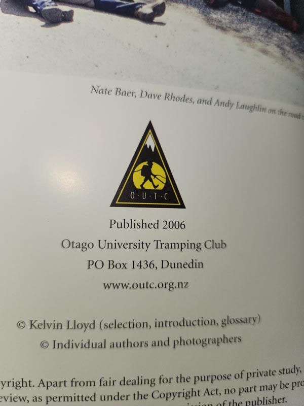 Books: 45 Years of Antics Adventures and escapades of the Otago University Tramping Club