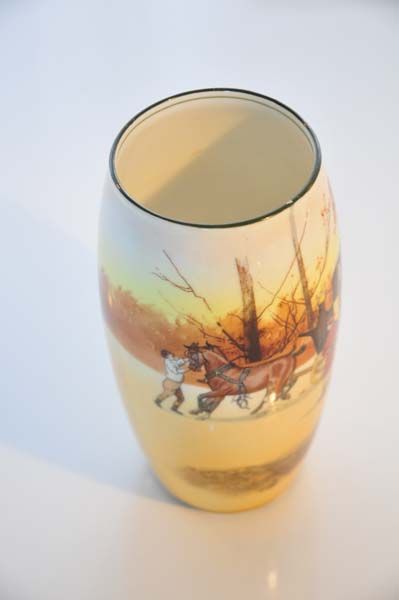 China & Ceramics: Coaching Days Vase - Royal Doulton