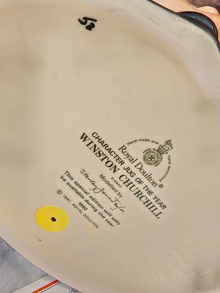 Character Jugs: Winston Churchill D6907 - Royal Doulton Character Jug