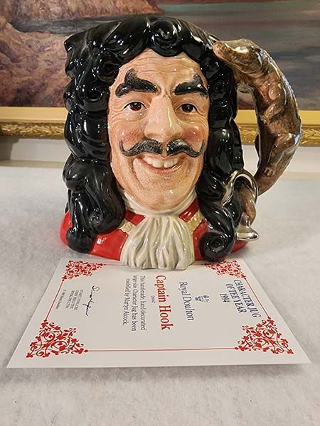 Character Jugs: Captain Hook D6947 - Royal Doulton Character Jug