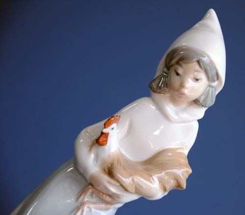 Lladro - Girl with Cockerel