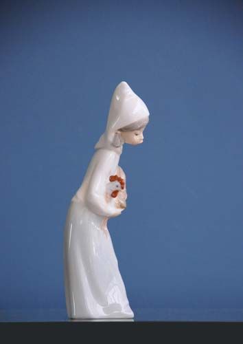 Lladro: Lladro - Girl with Cockerel