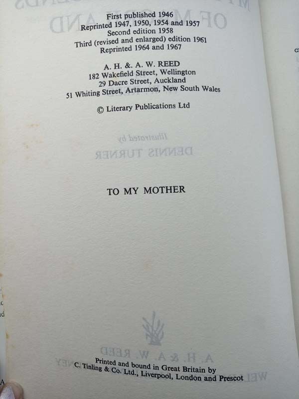 New Zealand books: Myths and Legends of Maoriland