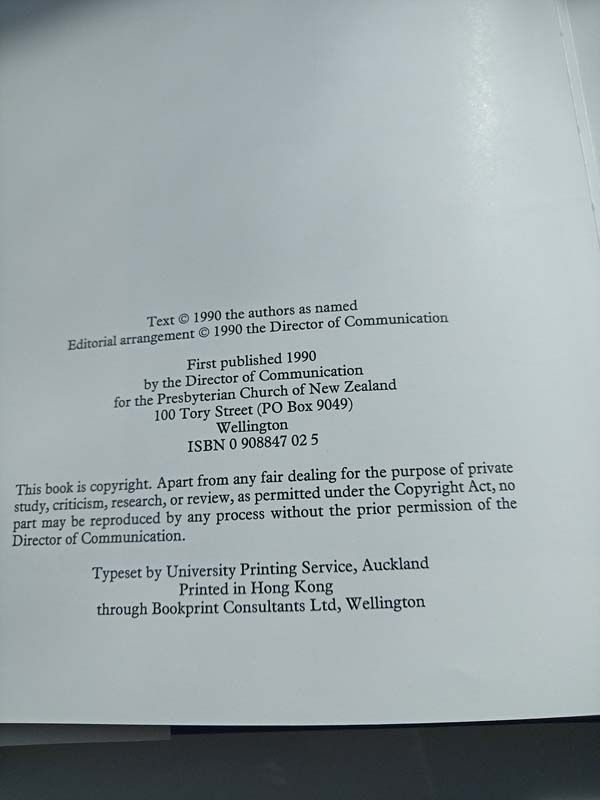 New Zealand books: Presbyterians In Aotearoa, 1840-1990