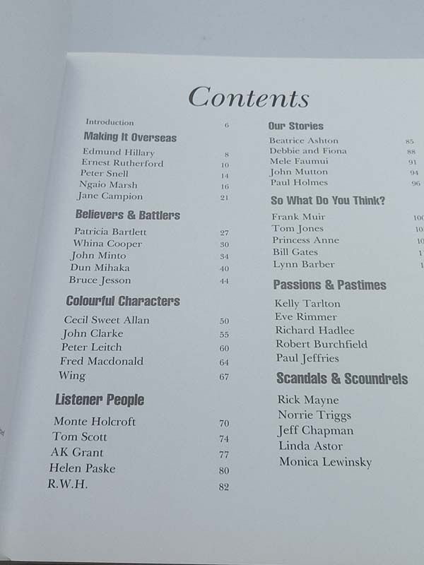 New Zealand books: New Zealand Listener People 