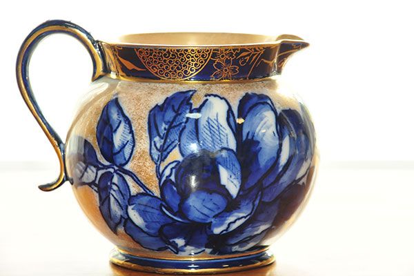 Doulton Burslem - Blue &amp; White Flower Jug