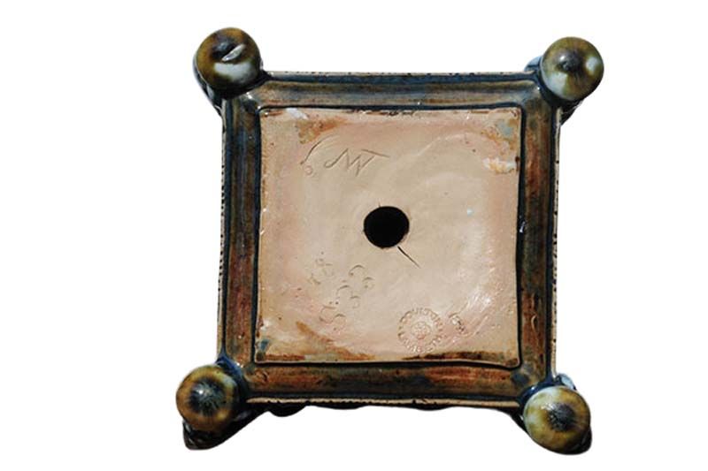 Doulton Lambeth: Stoneware Candlestick, 1877