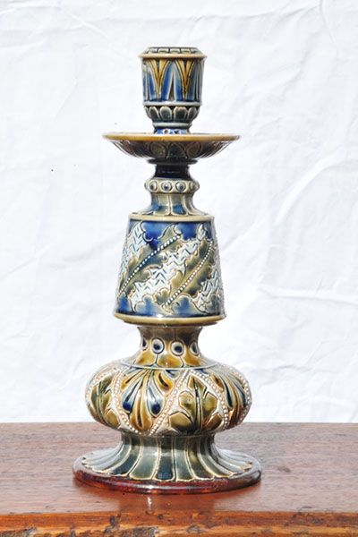 Doulton Lambeth - Candlestick, 1876