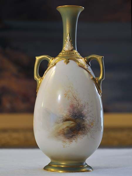 China & Ceramics: Royal Worcester Harry Stinton Vase 1909