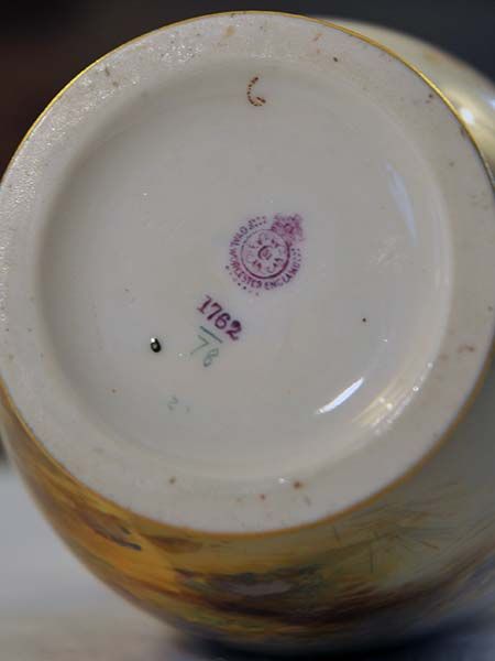 China & Ceramics: Royal Worcester Harry Stinton Vase 1909