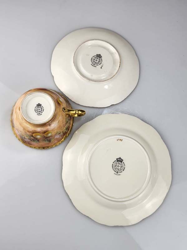 Royal Worcester: Royal Worcester Trio - Fruit