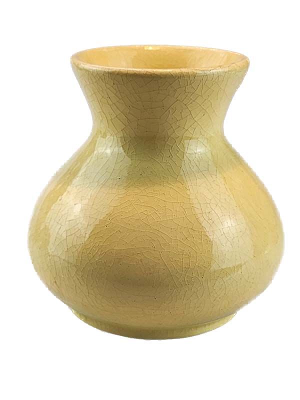 Crown Lynn: Ambrico Green/Brown vase