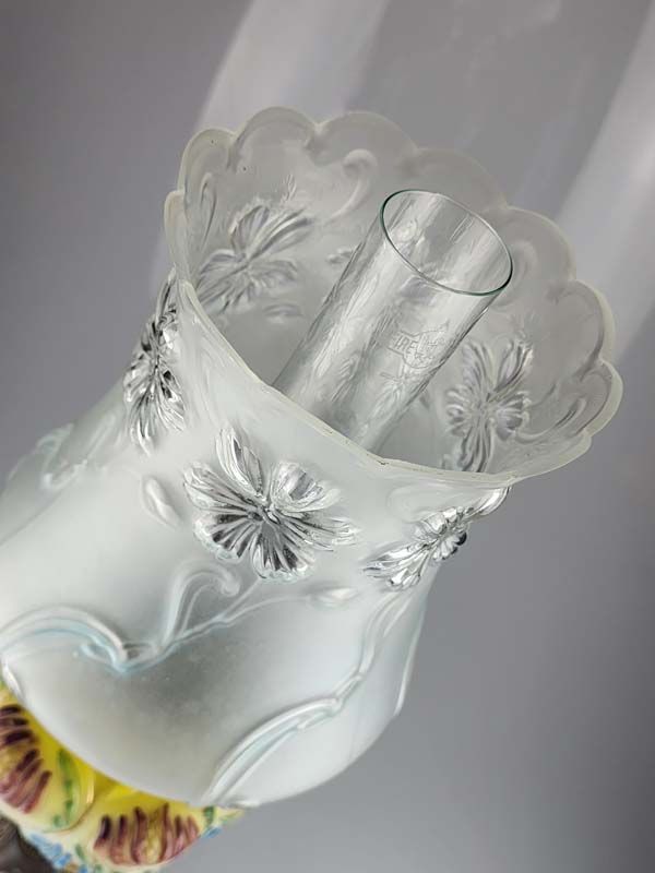 Antique Art Nouveau Kerosene Lamp