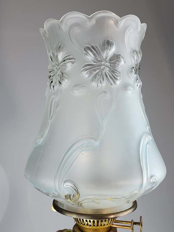 Antique Art Nouveau Kerosene Lamp