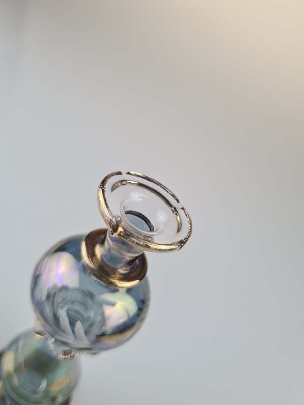 Glass: Iridescent Egyptian glass perfume bottle