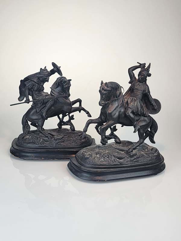 Antiques: Warriors on Horse, pair