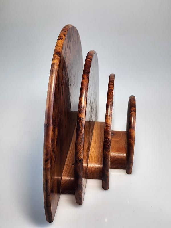 Wooden items: Art Deco letter rack