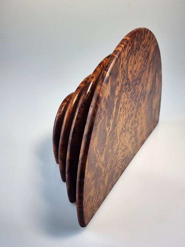 Wooden items: Art Deco letter rack