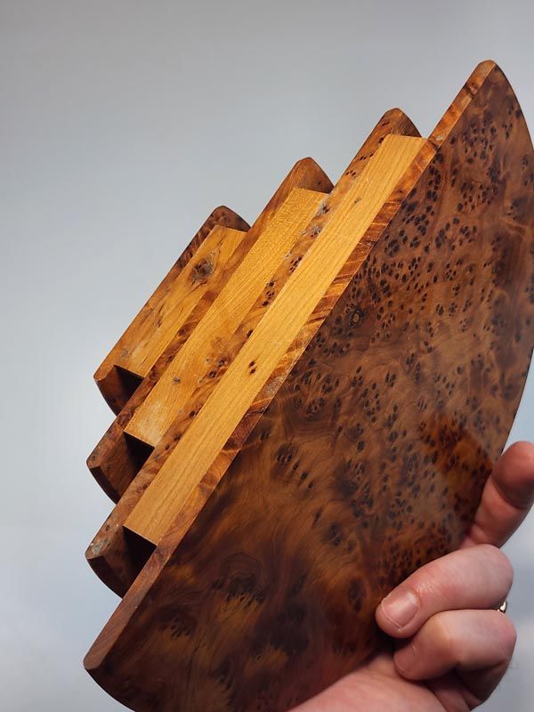 Wooden items: Art Deco letter rack