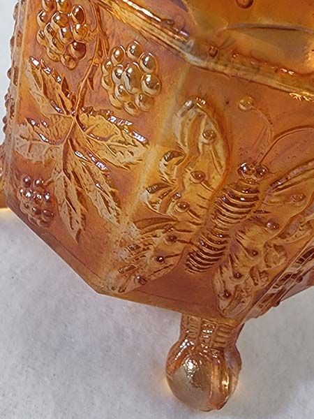 Carnival Glass: Carnival Glass Butterfly & Berry