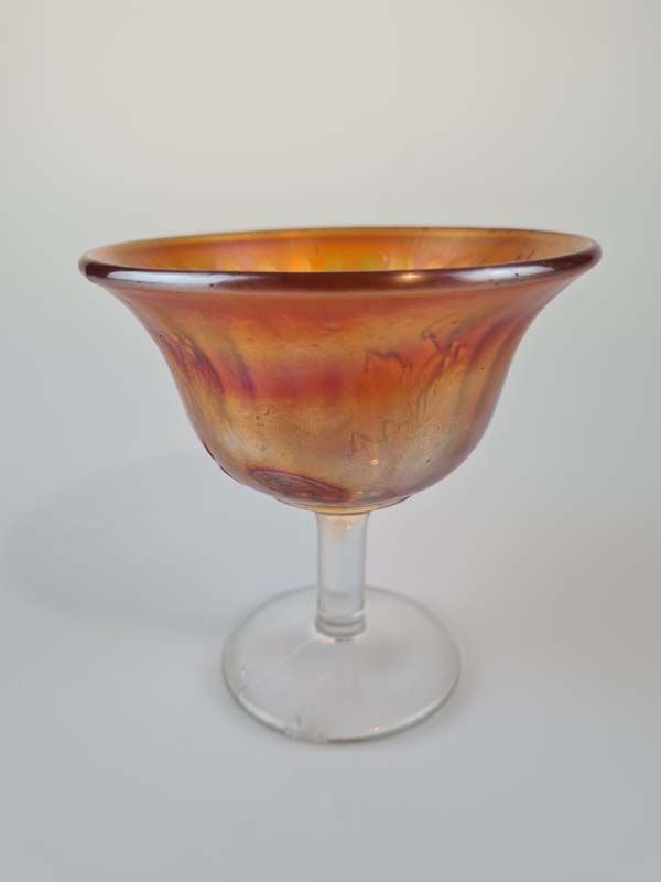 Glass: Carnival Glass Fenton Holly Ice Cream Dish