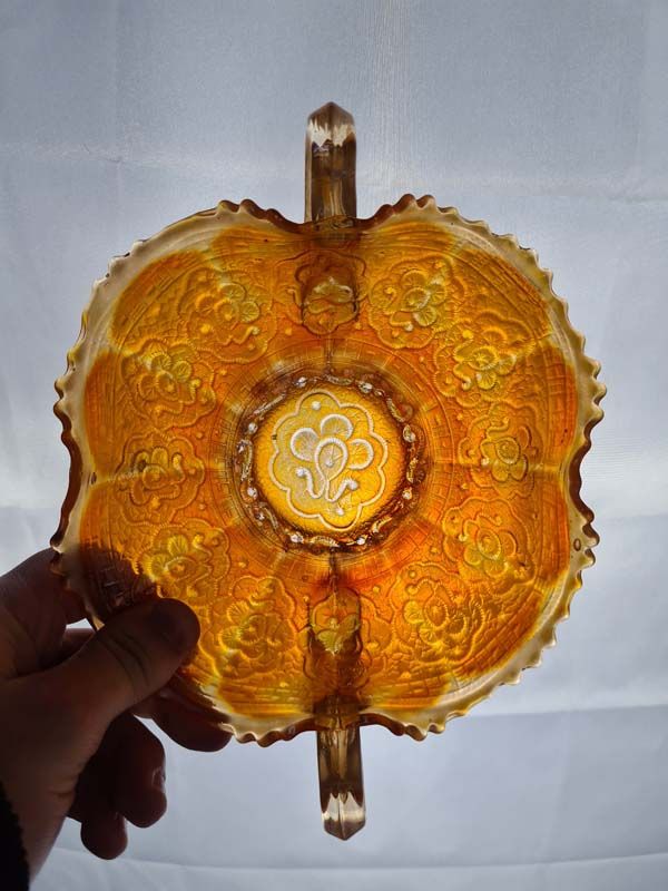 Carnival Glass: Carnival Glass Bon Bon Dish