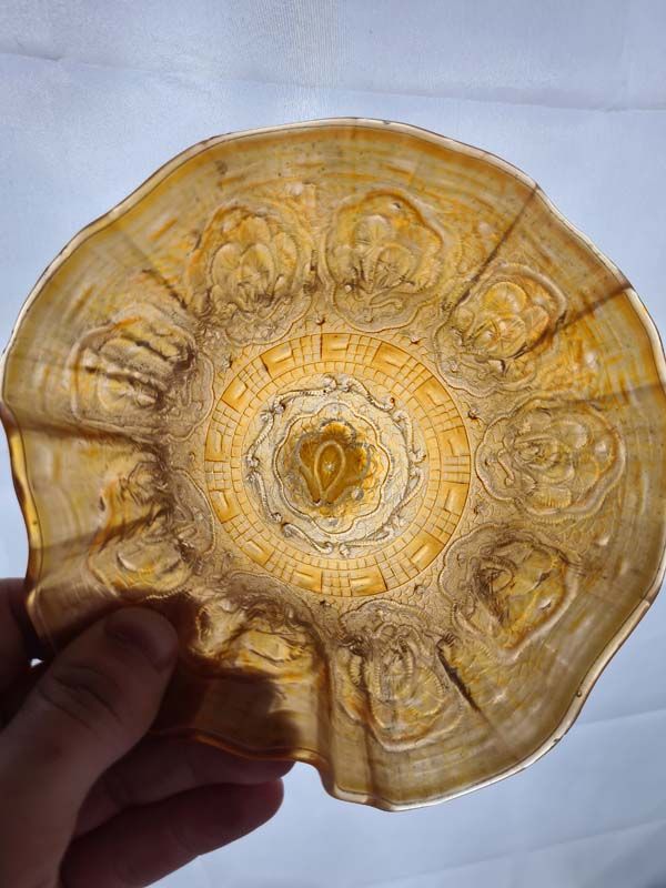 Glass: Carnival Glass Compote Persian Medallion