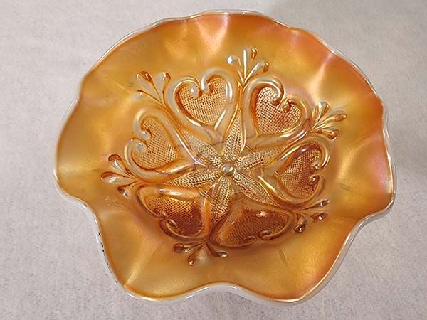 Glass: Carnival Glass Hearts