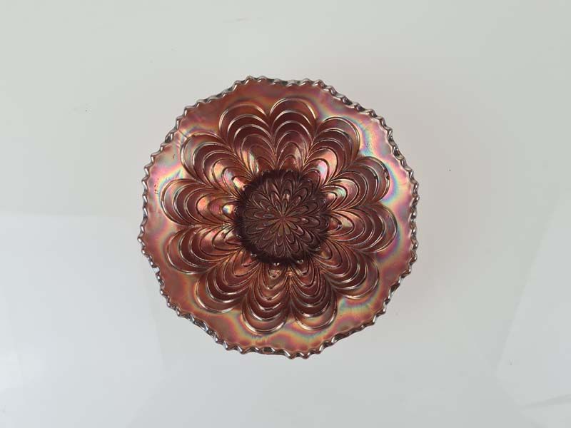 Carnival Glass: Carnival Glass Bowl Peacock Tail