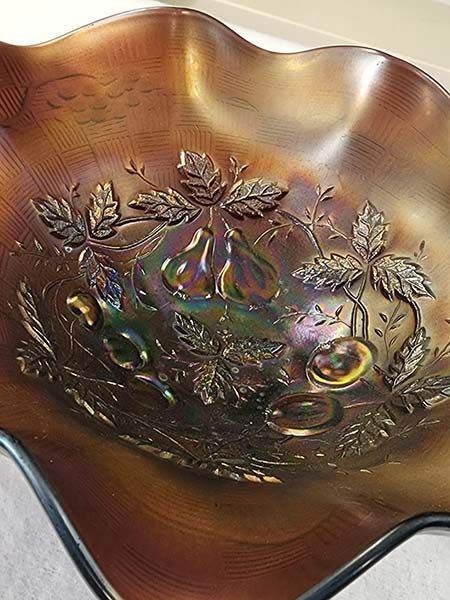 Glass: Carnival Glass Pears & Cherries