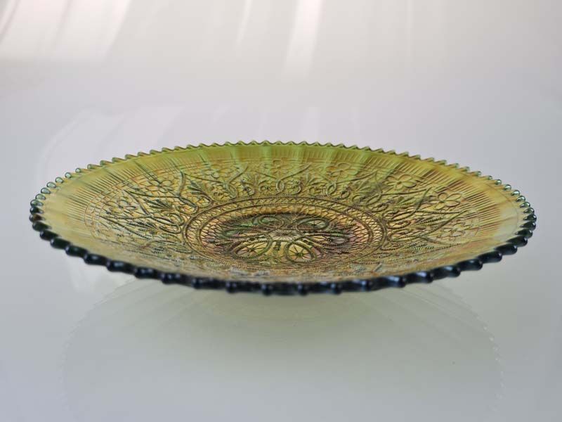 Carnival Glass: Carnival Glass Plate Hearts And Flowers