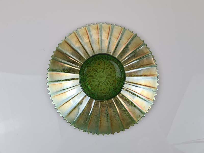 Carnival Glass: Carnival Glass Plate Hearts And Flowers