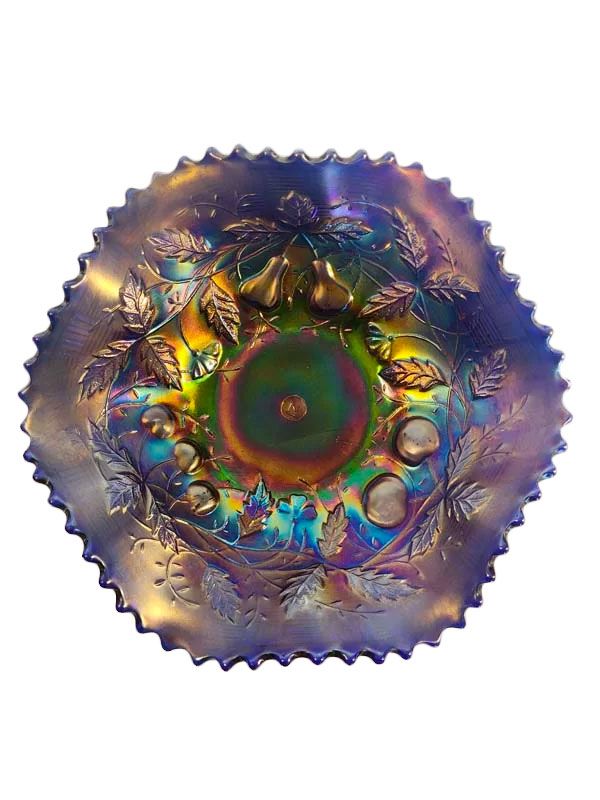 Carnival Glass: Carnival Glass Bowl Peacock Tail