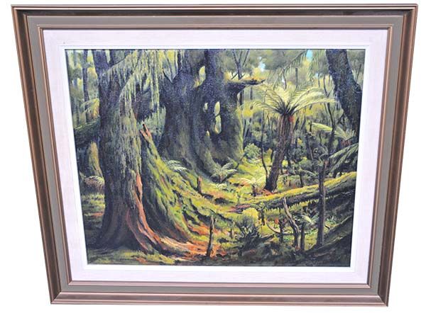 New Zealand Art: Co Jansen Painting - Bush scene