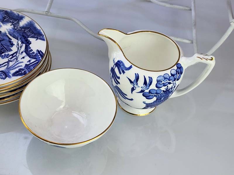China & Ceramics: Coalport Blue Willow Coffee Set
