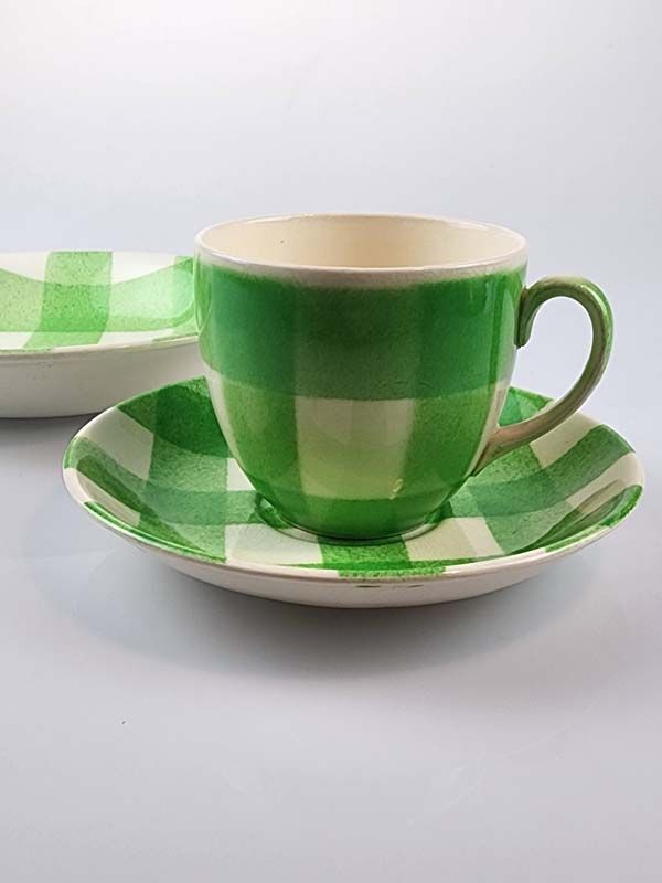Crown Lynn: Crown Lynn Green Tartan Gingham