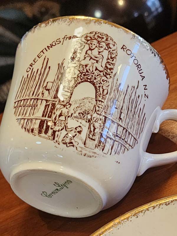 Crown Lynn: Crown Lynn - Rotorua Souvenir Cup & Saucer