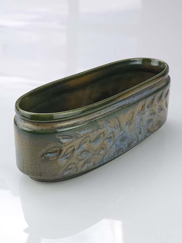 Crown Lynn: Crown Lynn - Spray Leaf Vases & trough