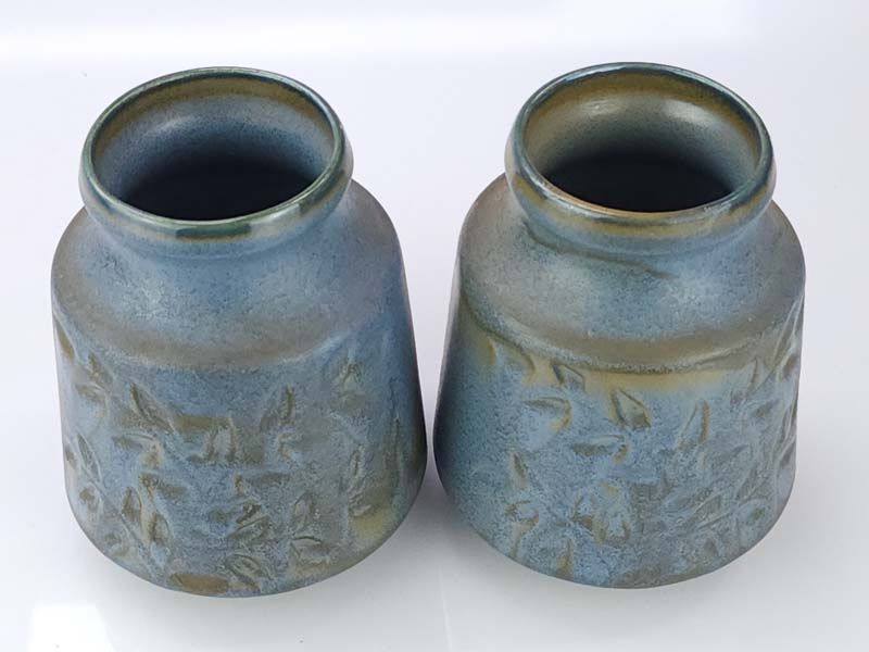 Crown Lynn: Crown Lynn - Spray Leaf Vases & trough