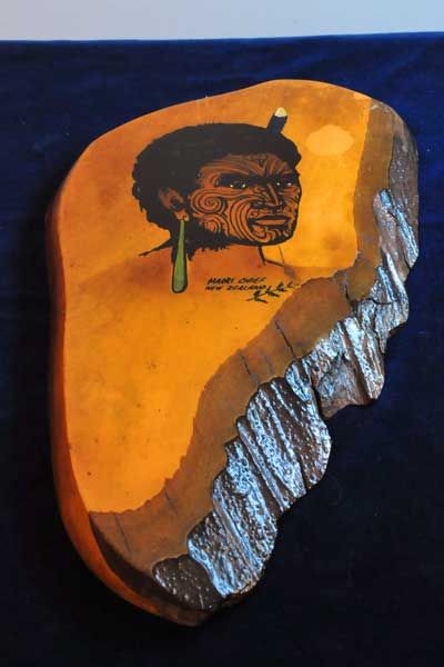 Wooden items: Maori Chief NZ - wall plaque