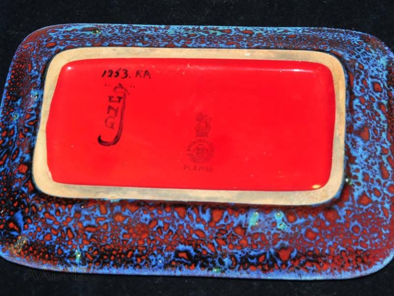 Royal Doulton: Sung Flambe flower tray