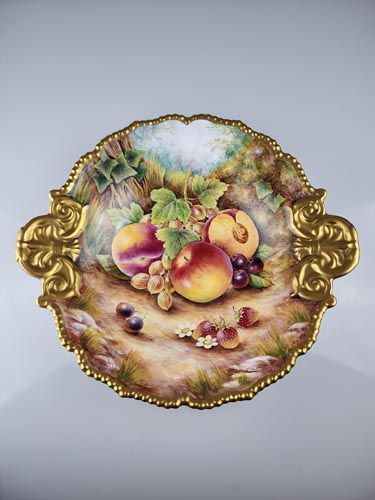 Royal Worcester: Large David Fuller Fallen Fruit Bowl