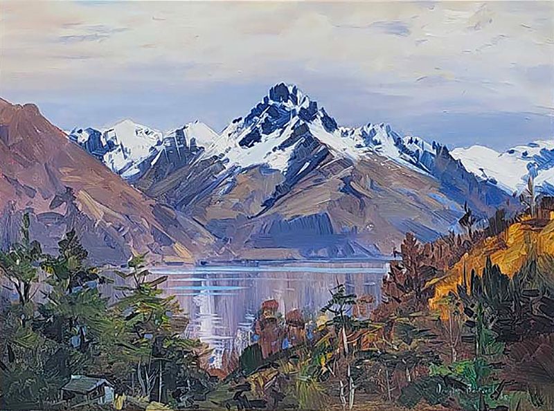 New Zealand Art: Douglas Badcock - Walter Peak