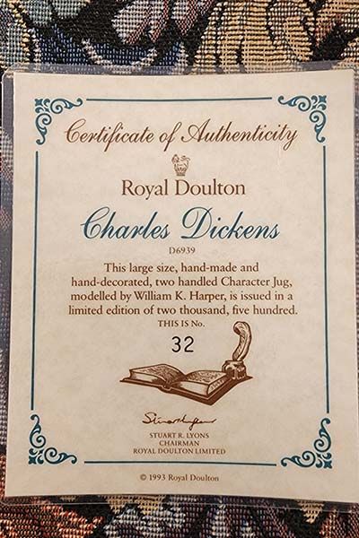 China & Ceramics: Charles Dickens D6939 - Royal Doulton Character Jug
