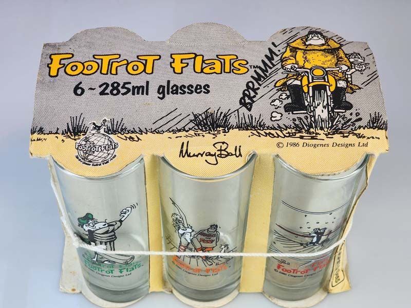 Footrot Flats 285ml glasses