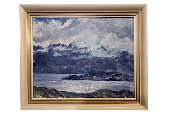 New Zealand Art: George Genet Painting - Lake Wanaka