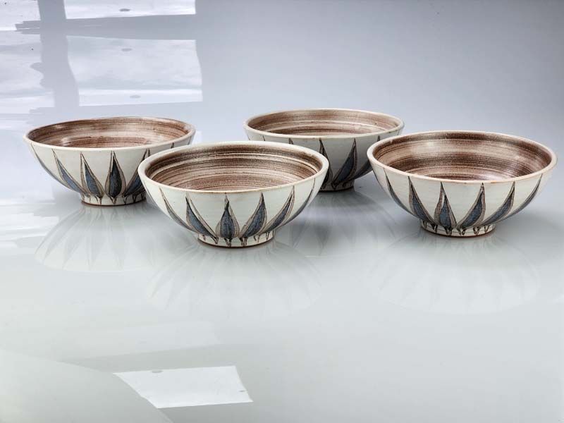NZ Pottery: Hanmer pottery bowls (four)
